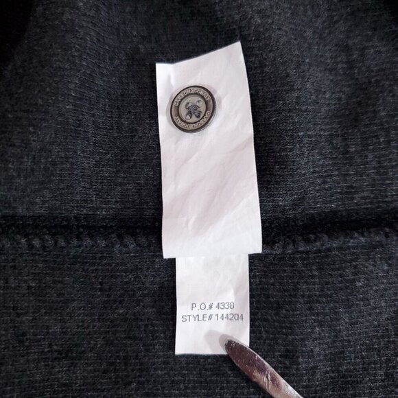 Carbon 2 Cobalt Mens Size Large Gray Thermal Henley Hoodie Sweatshirt Cotton - Picture 8 of 10